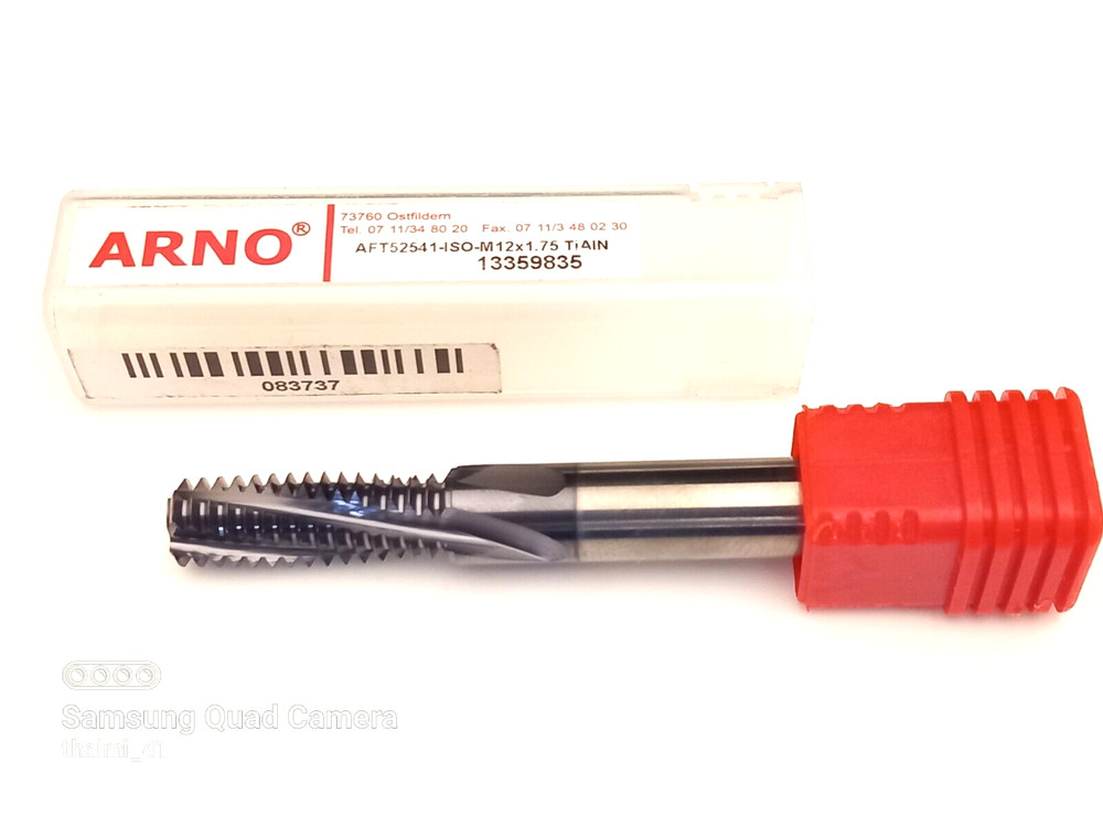 ARNO Solid Carbide  Thread Milling  AFT52541-ISO-M12x1.75 TIAIN