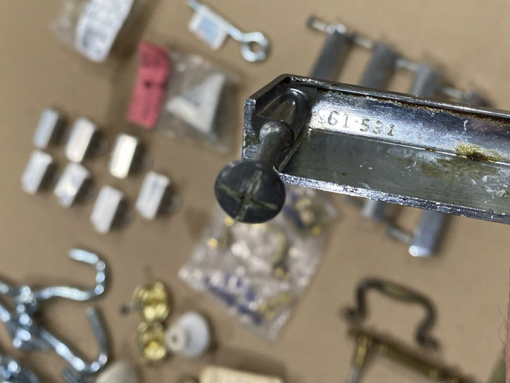This Old House DIY NOS & Used Hooks Chains Knobs Pulls Clips Hinge Screws Clamp