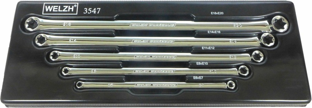 Werkzeug - Extra Long Aviation Spanner Set, E-Torx, E6-E20, 5 Piece - 3547