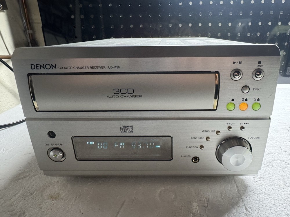 Denon UD-M50 CD Receiver 3 Disc Changer Stereo System Tested Working