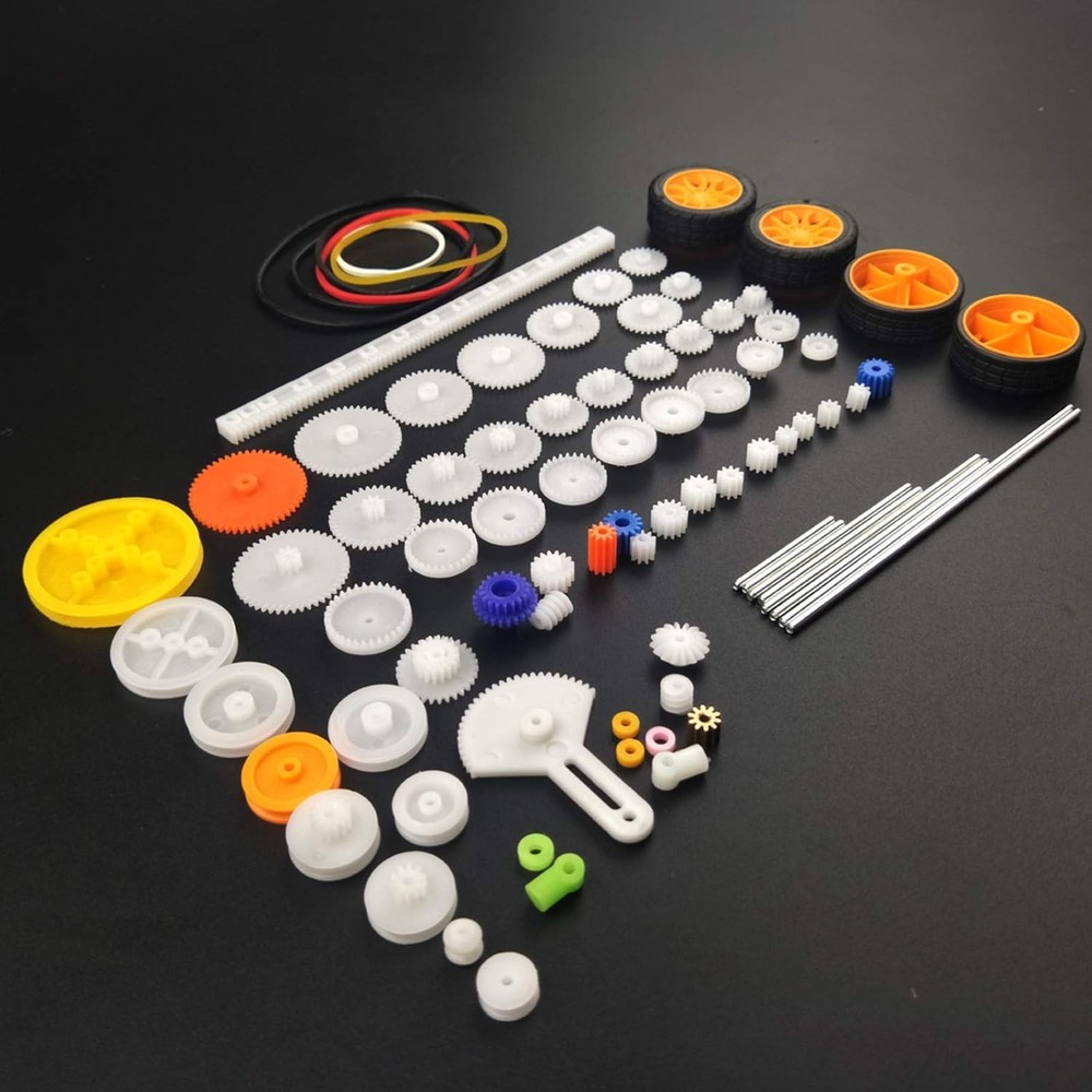 EUDAX 82 pcs Plastic Gear Package Kit - DIY Assortment Accessories Set...