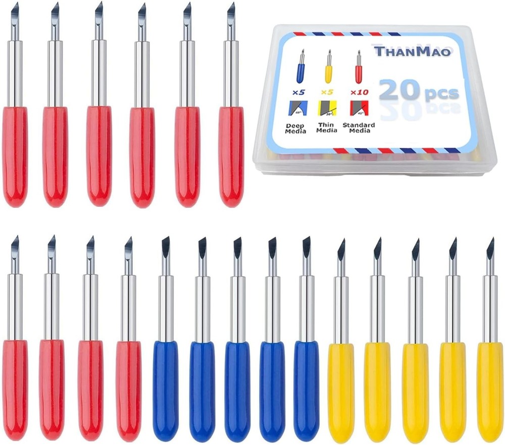 Versatile 20 Pcs Blade Set for Explore Cutting Machines - Precision & Safety