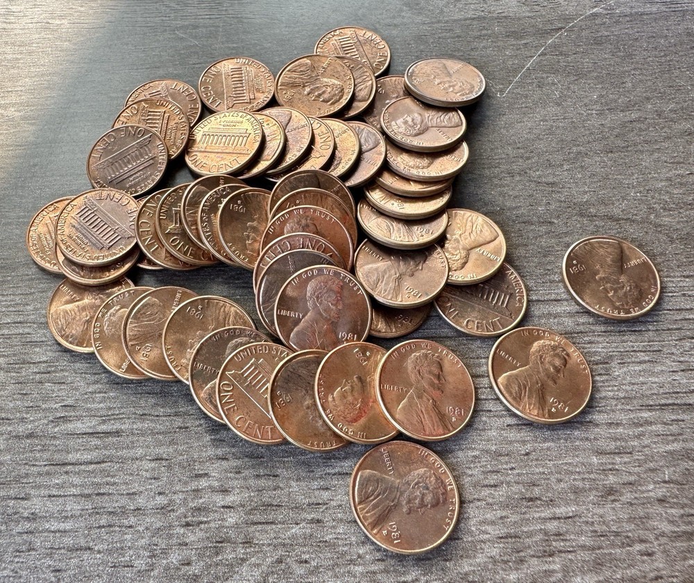 1981-D Lincoln Cent Roll Brilliant Uncirculated