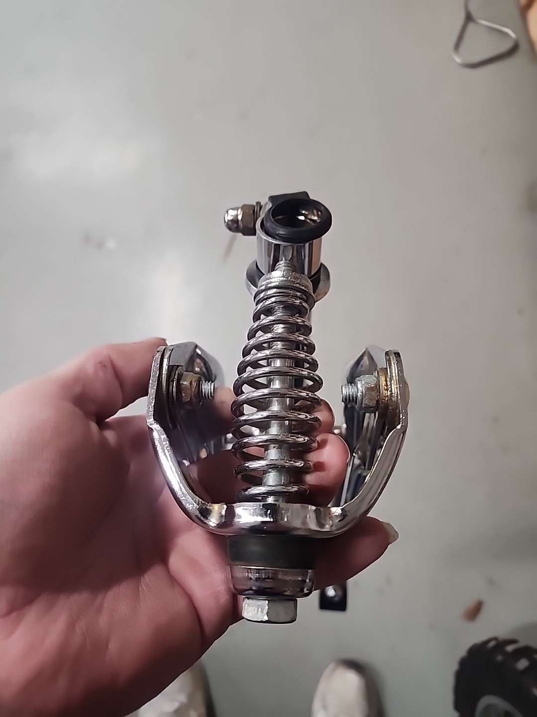 SCHWINN LIL STINGRAY TRICYCLE CHROME SPRINGER FRONT FORK HARD TO FIND NICE L$$K