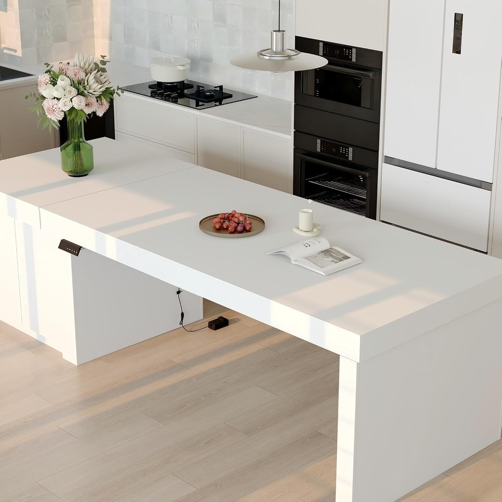 Adjustable Kitchen Island with Storage