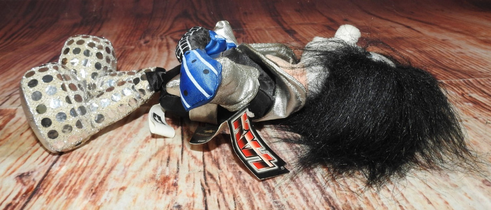 Set of 3 1998 Kiss Bean Bag Dolls, Gene Simmons, Ace Frehley, Paul Stanley