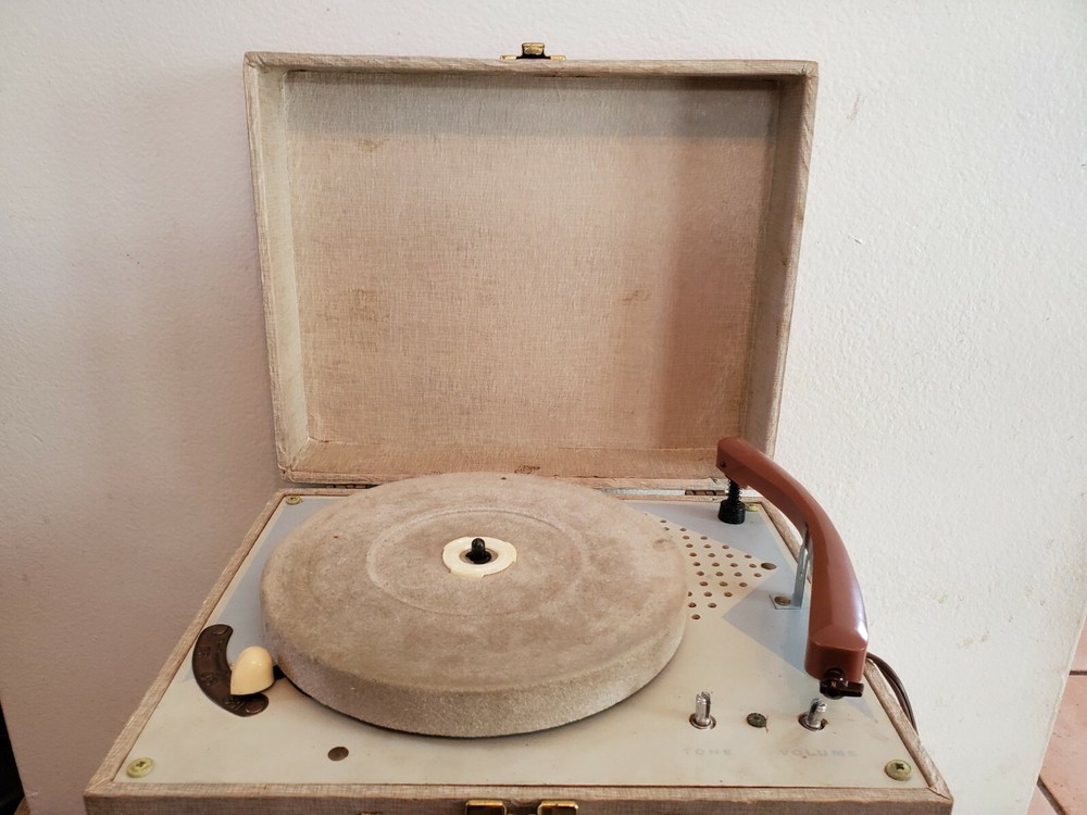 Vintage Portable Phonograph Record Player