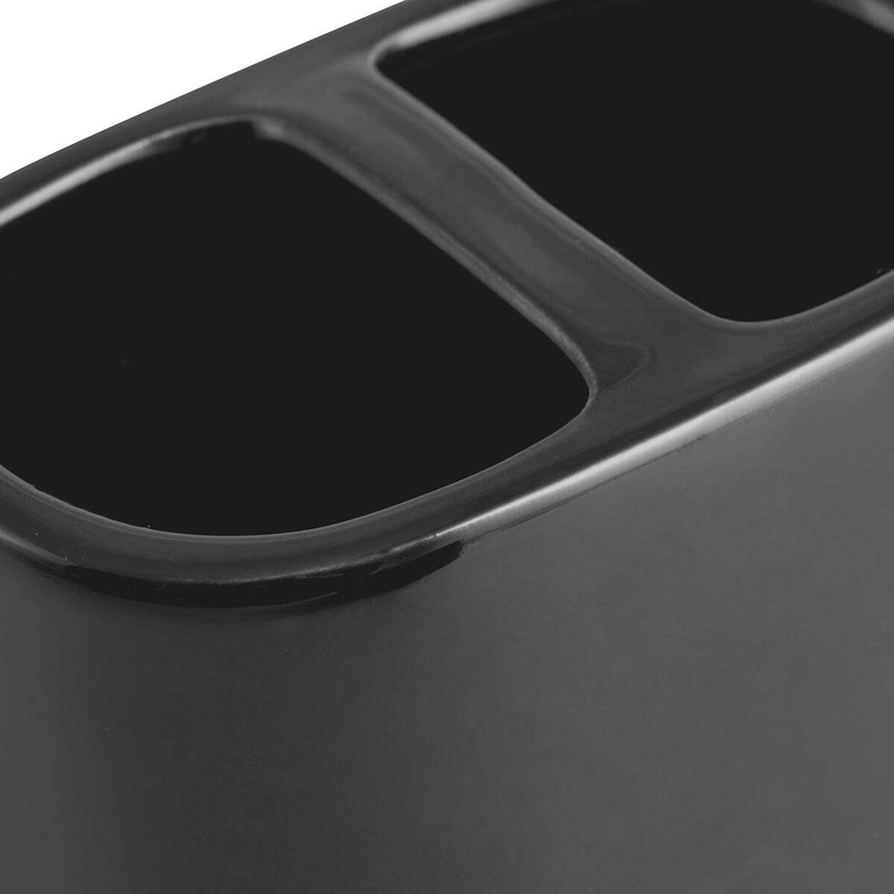 Mainstays (Jet Black) Basic Ceramic Toothbrush Holder