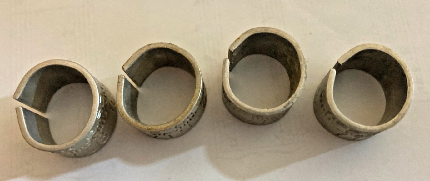 AVISE Bird Leg Bands - 718 Prefix - Write Washington DC USA - 4 Vintage Bands