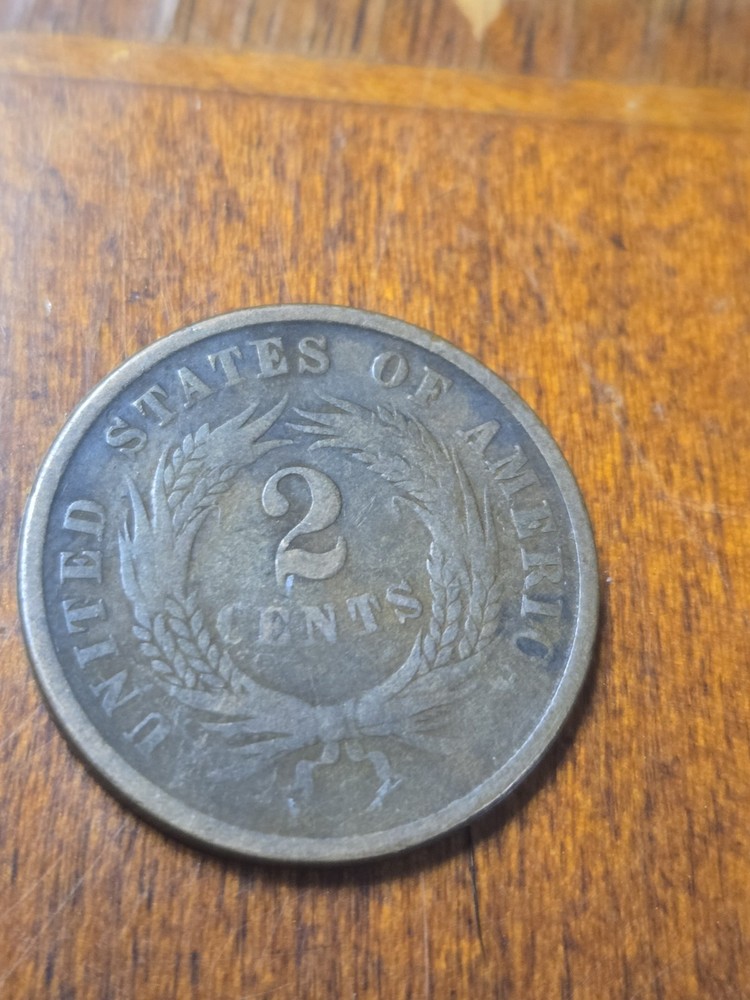 1866 Two Cent Piece 2c US Type Coin 2 Cent Nice Coin