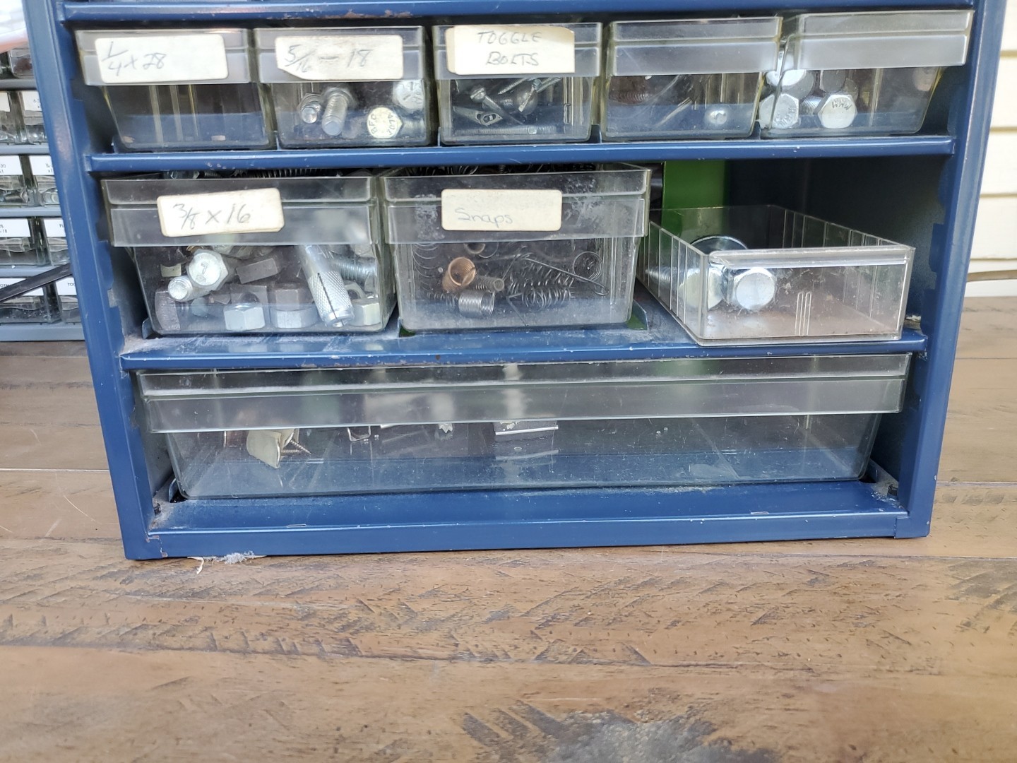 Vintage Blue RAACO 39-Drawer Metal Storage Organizer Cabinet