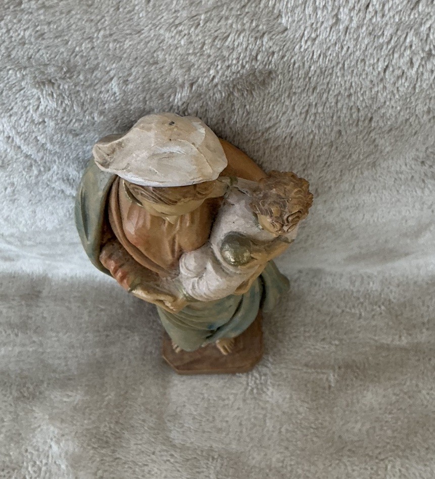 Vintage Malsiner Italy Madonna & Child Figurine Virgin Mary & Baby Jesus 9.5"