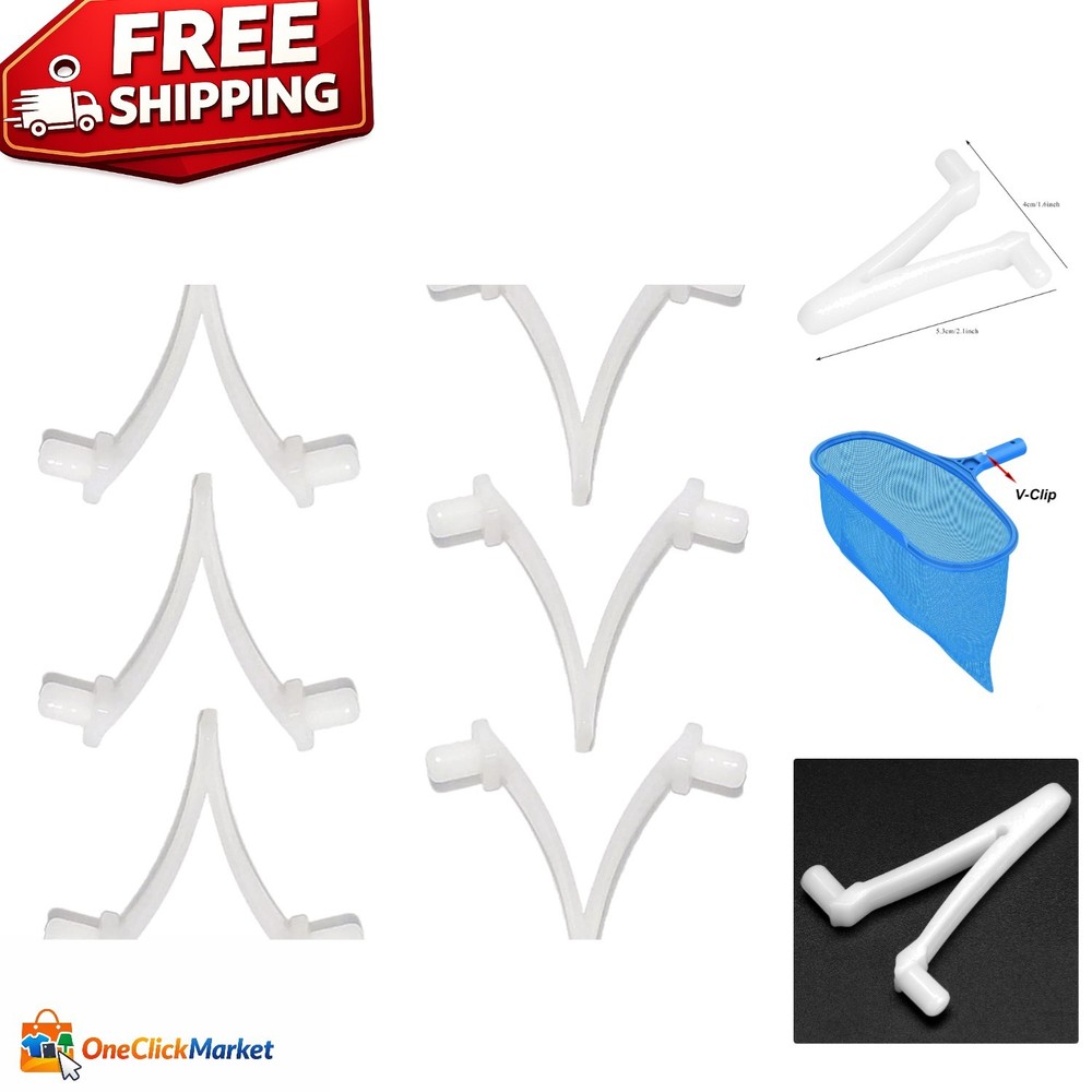 Versatile 6 Pack Butterfly Clips for Pool Maintenance - Durable Plastic Design