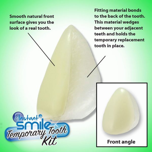 INSTANT SMILE SELECT A TOOTH REPLACEMENT KIT temporary missing tooth fix NATURAL