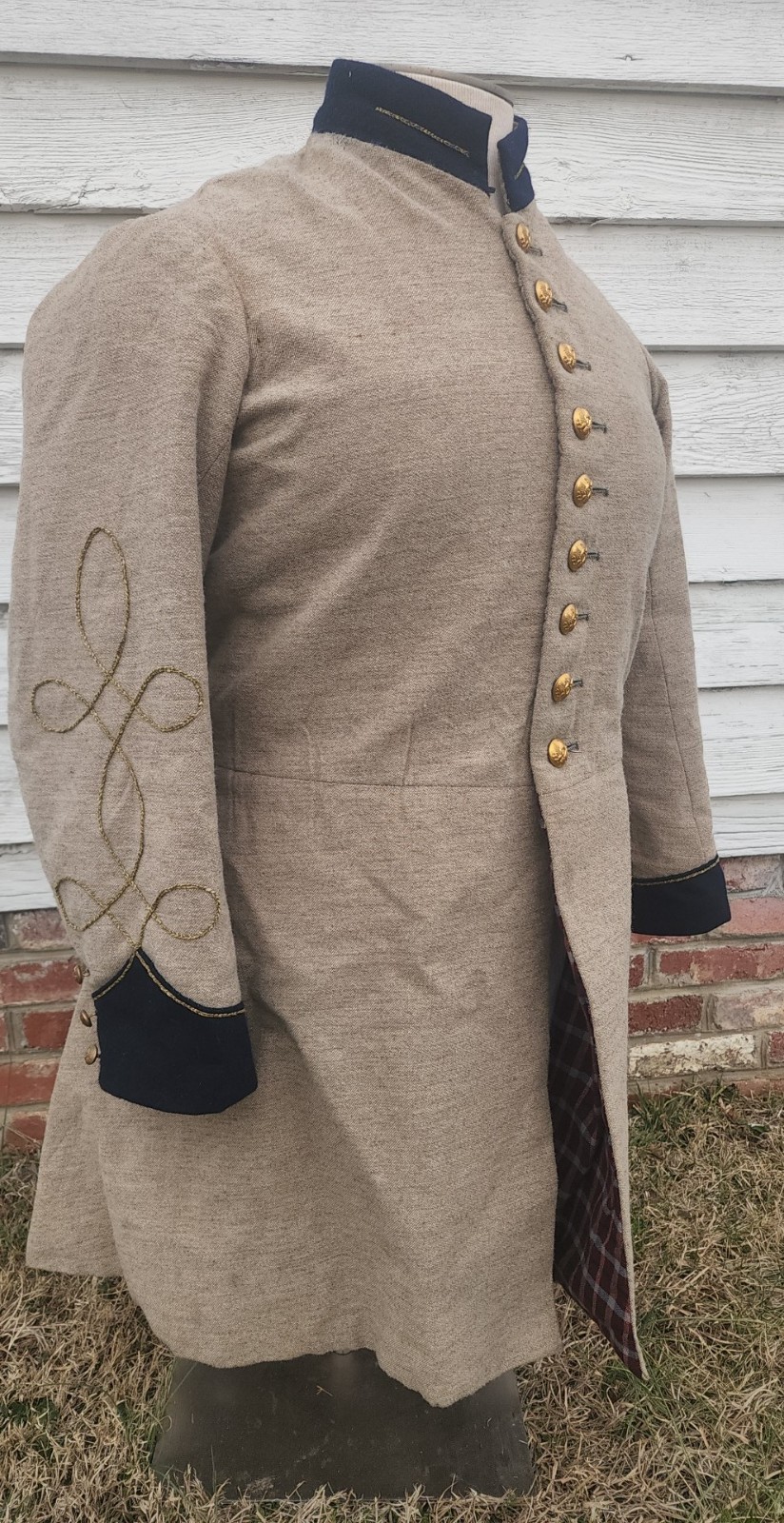 CONFEDERATE FROCK COAT 52R  52 chest & 48 waist Ottis Baker by Bauregards Tailor