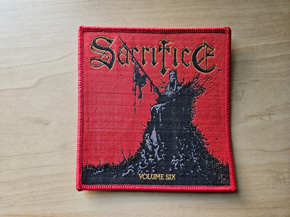 SACRIFICE, VOLUME SIX, SEW ON RED BORDER WOVEN PATCH