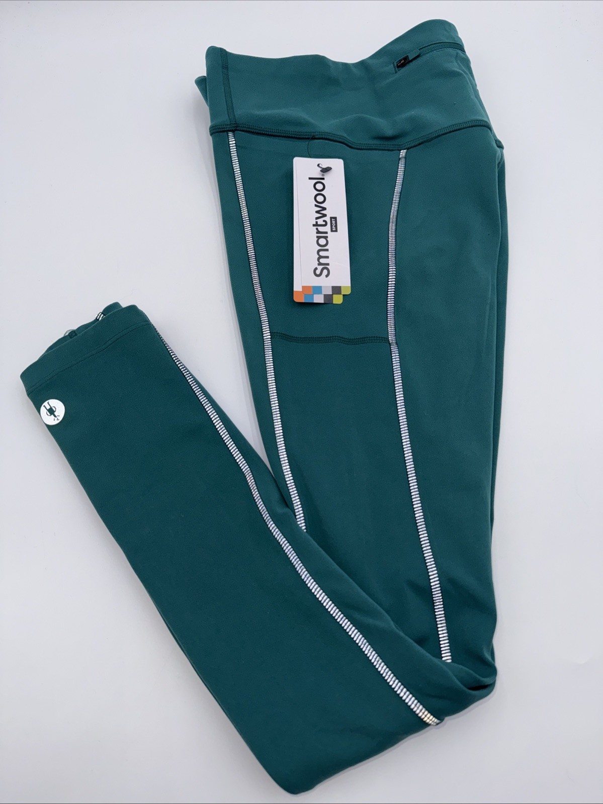$120 Smartwool Women’s Run Leggings Pants - Emerald Green- Small - New Tags
