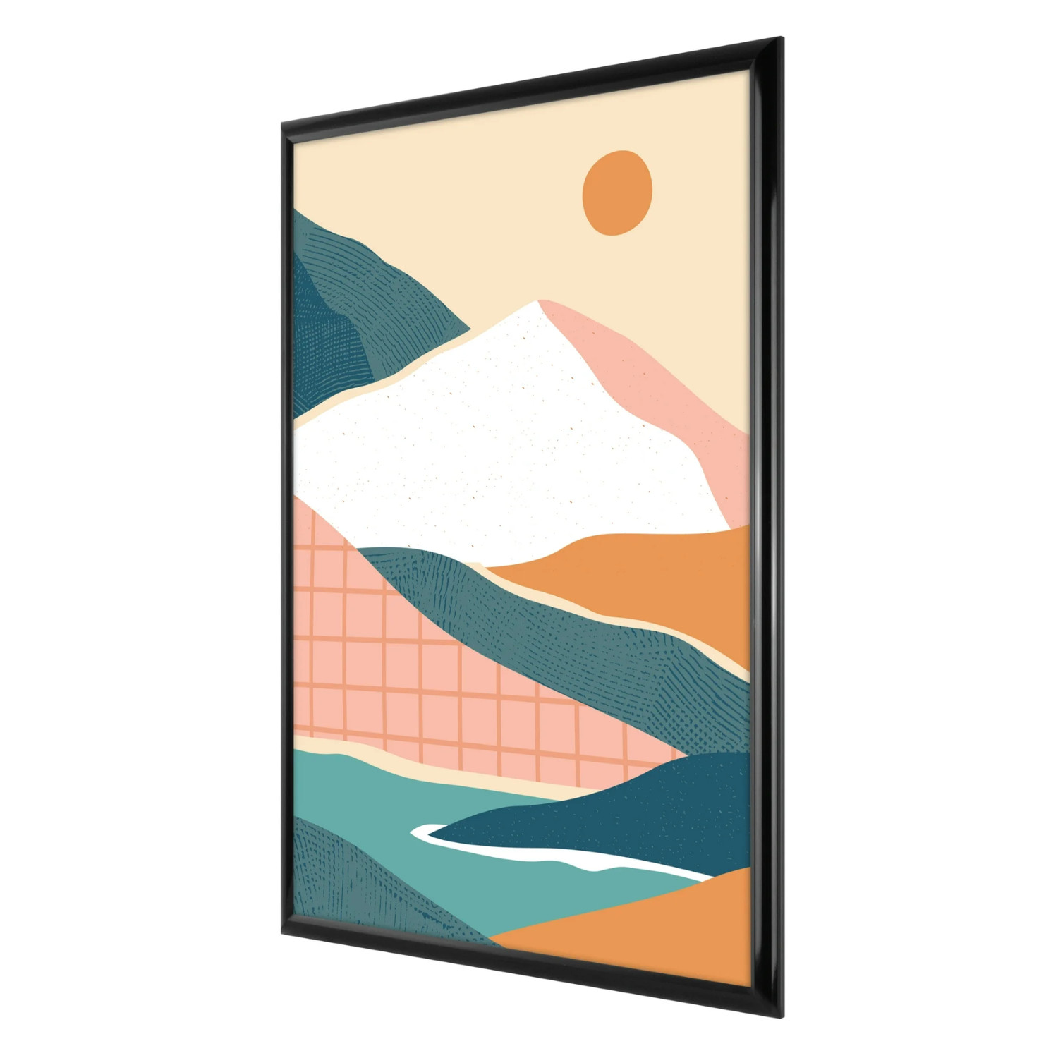 20" x 28" Black Rounded Picture & Poster Wall Frame Home Decor, Modern Style