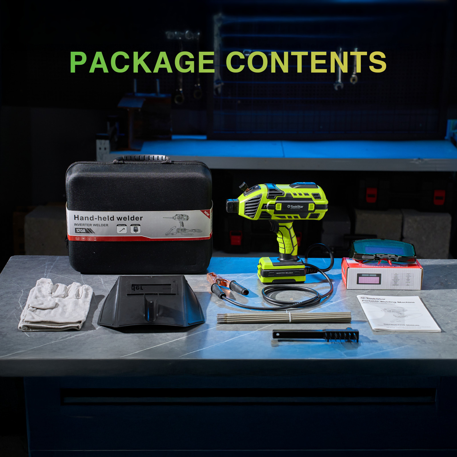 6Gears Handheld Welding Gun Machine IGBT Inverter Arc Welder for 3/32"-1/8" Rods