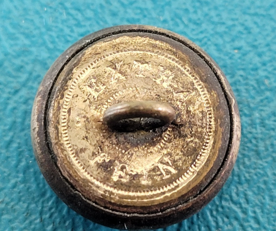 Spanish Amer War Button Army Administration Corps Silver EXTRA FEIN TR1056