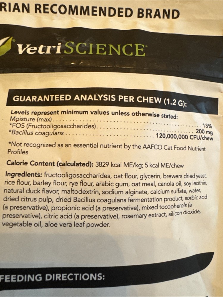 Vetriscience Probiotic Daily Cat, 60 Bite Sized Soft Chew - 02/26
