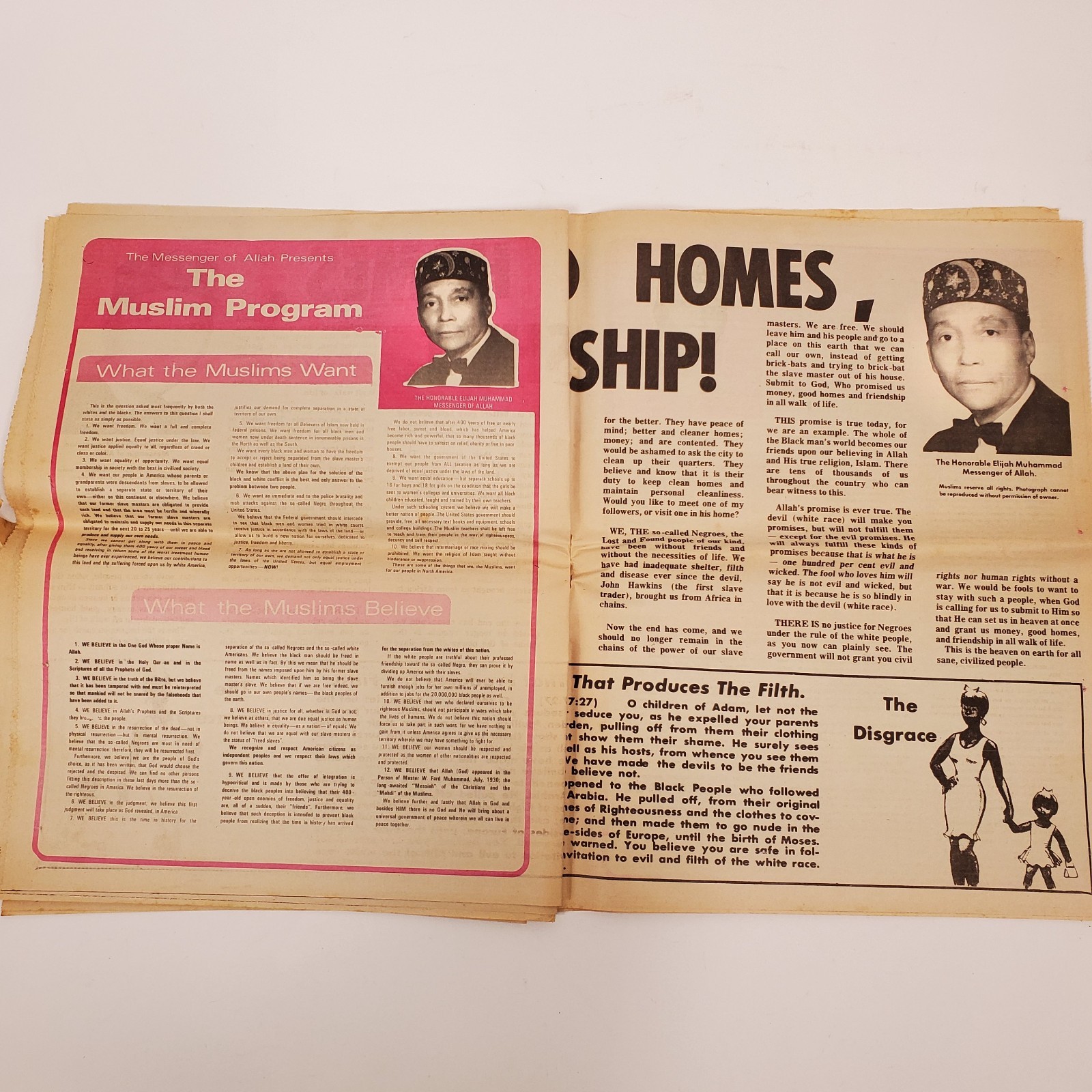 Vintage Muhammad Speaks Newspaper June 16 1972 Nation of Islam Black History