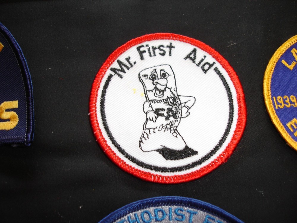 firefighting rescue fire department vintage patch set