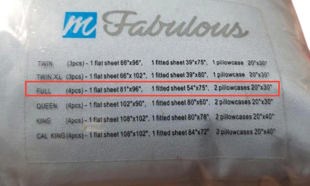 mFabulous Microfiber Solid Color Sheet Set - Full Size - Light Blue