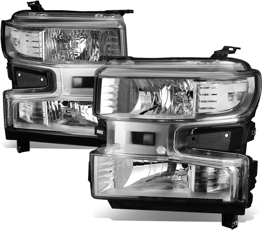 Headlights Assembly Headlamp Replacement Compatible with 2019-2024 Chevy Silvera