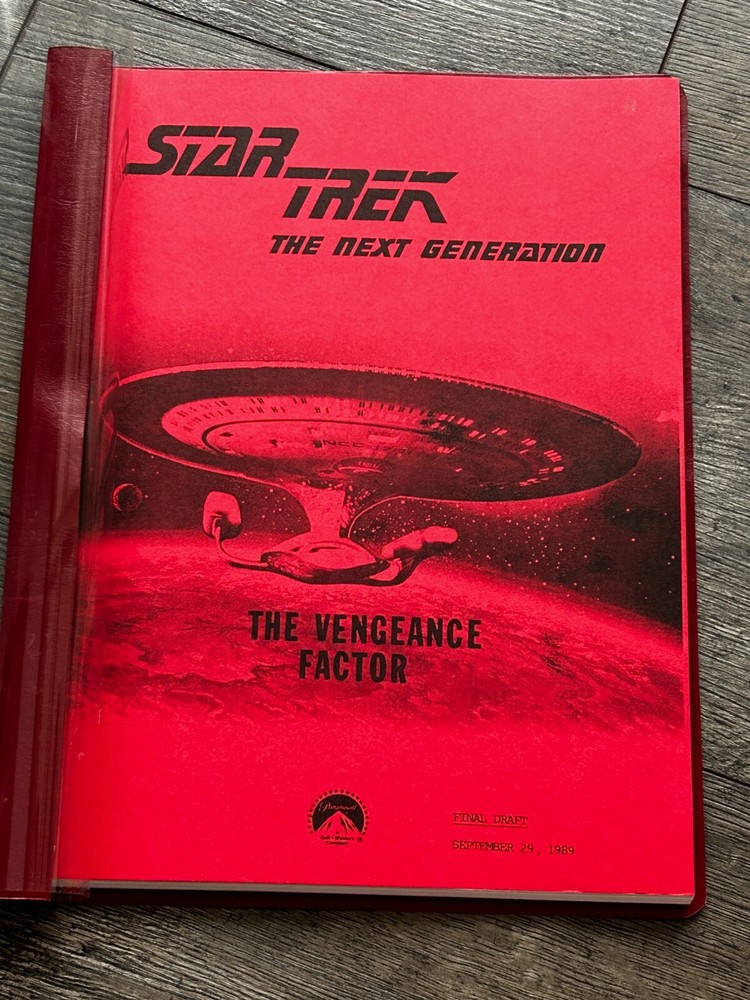 STAR TREK Script The Next Generation The Vengeance Factor Final Draft Sept 1989