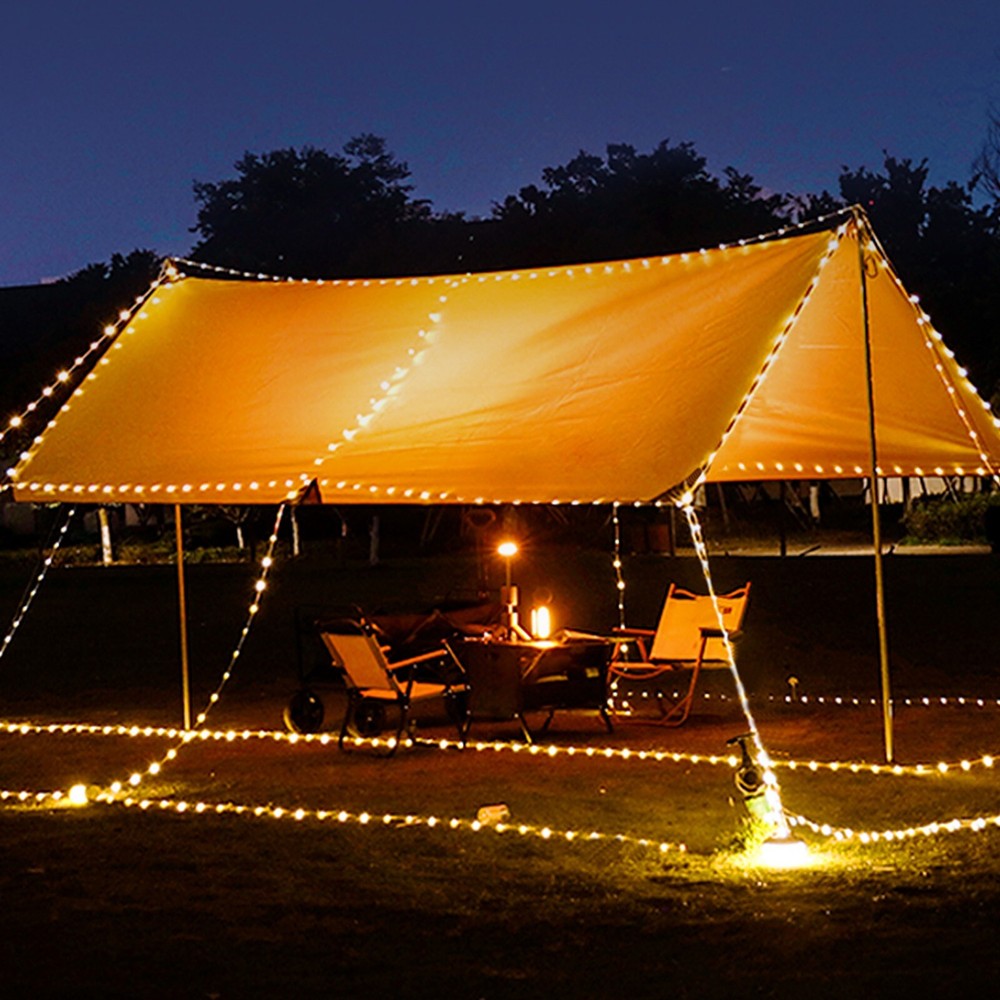 Camping String Lights Rechargeable LED Camping Lamp 29.5FT 8 Lighting Modes