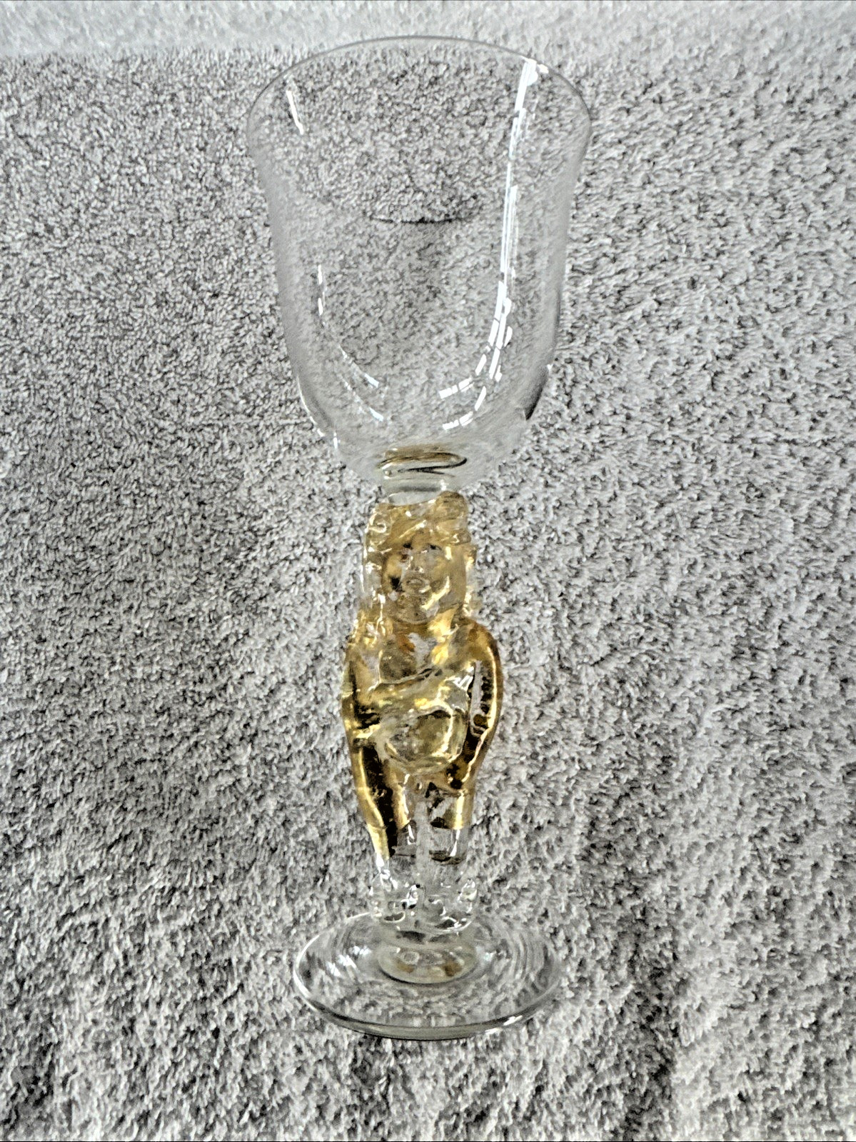Gold Buddha Stem Glass Worshiping Goblet / Offering Goblet