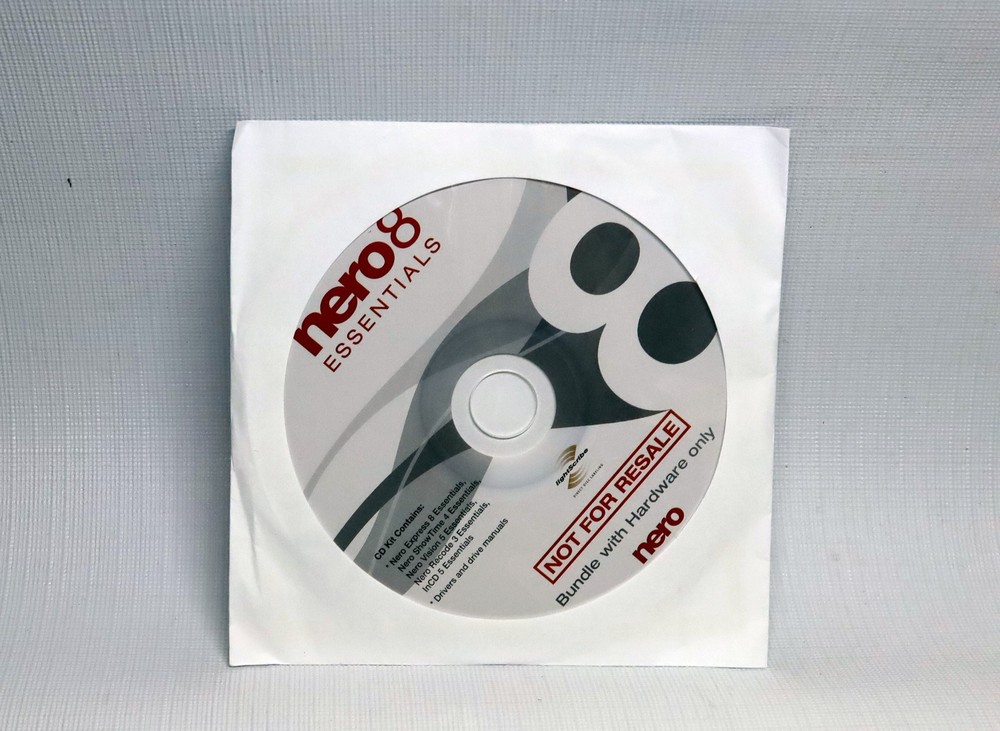 Nero 8 Essentials CD DVD Burning & Media Conversion Software