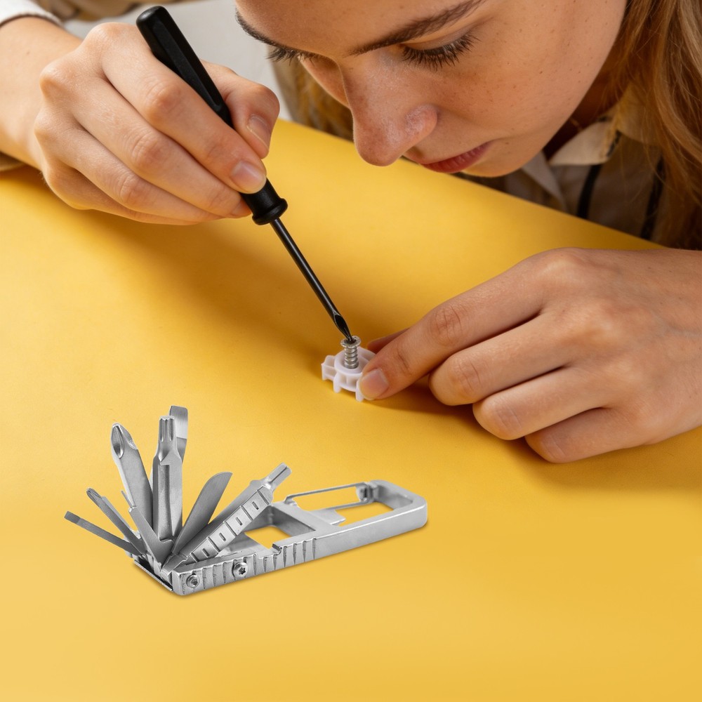 12in1 Mini Bottle Opener cutter Keychain Multitool for Camping Daily Use