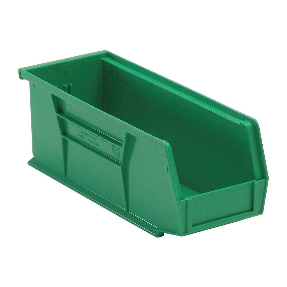 QUANTUM STORAGE SYSTEMS QUS224GN Hang and Stack Bin,Green,PP,4 in 8TK80