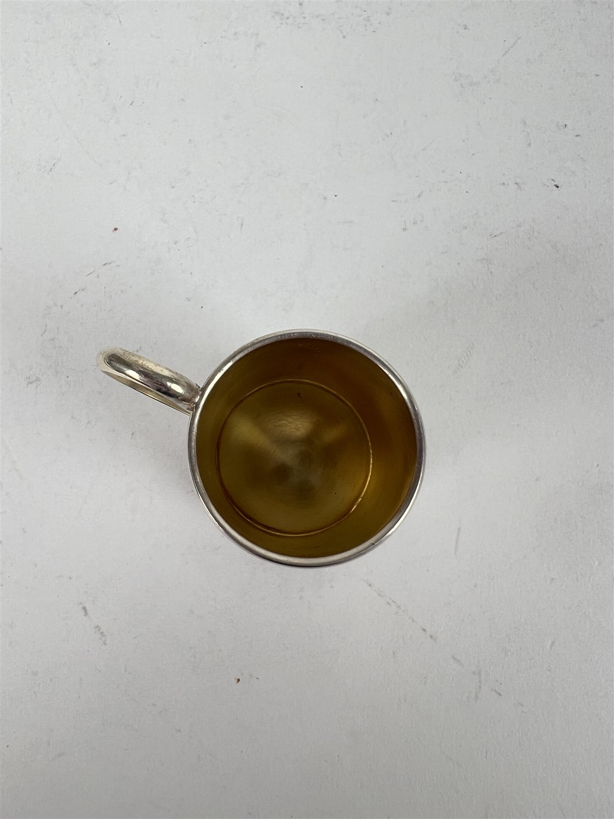 Vintage Sterling Silver Lunt #582 Cordial Cup w/ Gold Wash Inside - 5/8"