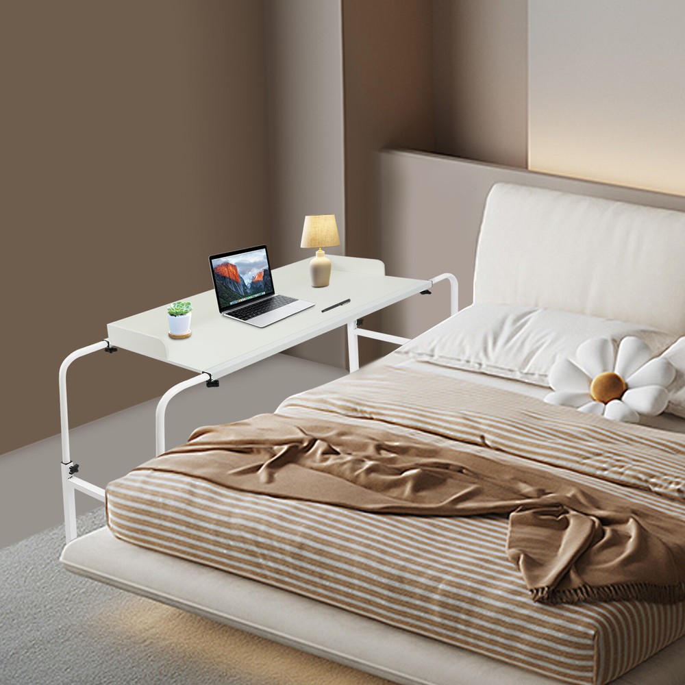 Height Adjustable Overbed Table, Overbed Table with Wheels, Over Bed Desk