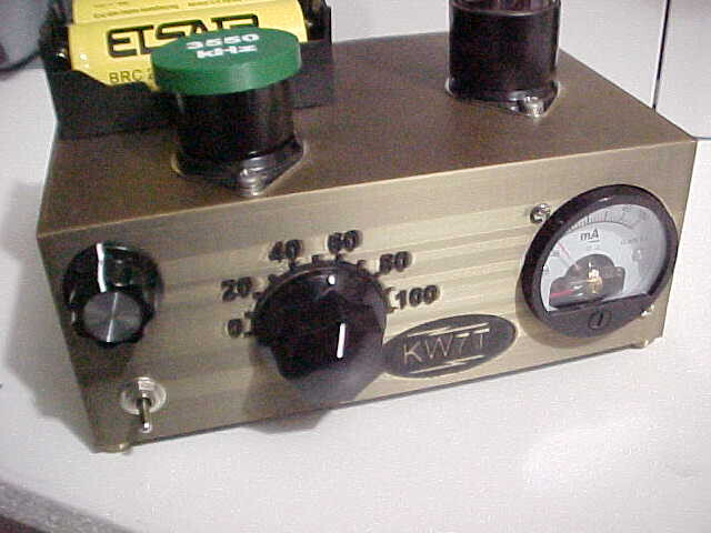 QRP 80/40m 6V6 CW Transmitter Battery Powered (2.6 watts RF output)