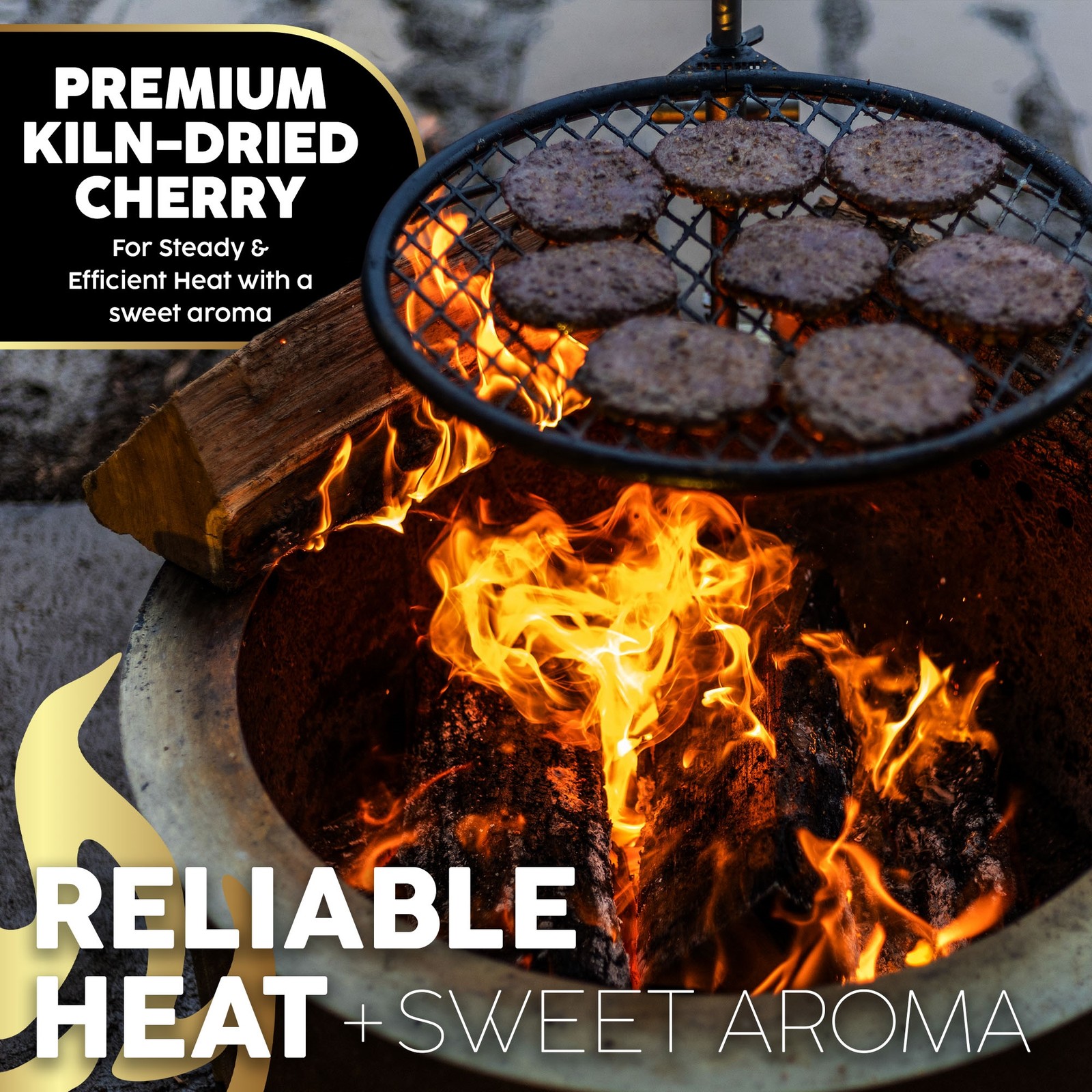 Firewood Central Kiln-Dried Cherry Wood – 8” Splits (30-35 Splits)