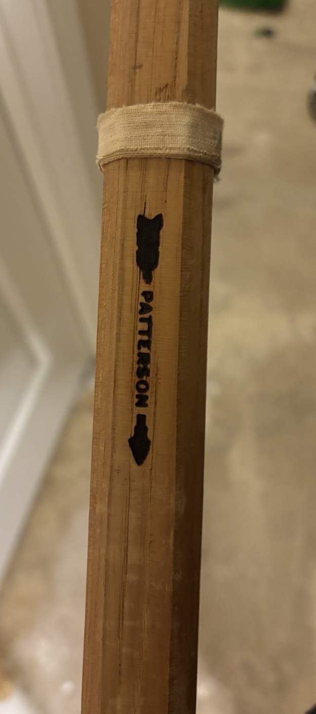 Rare Vintage Patterson Long Pole Lacrosse Stick Wood Shaft