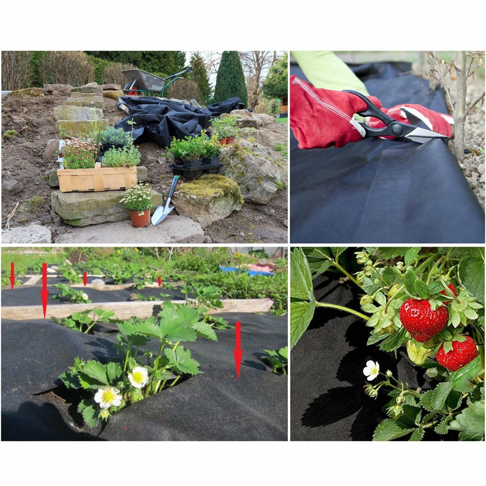 3.25' x 16' Feet Landscape Ground Cover Weed Barrier Control Fabric Plant Cover