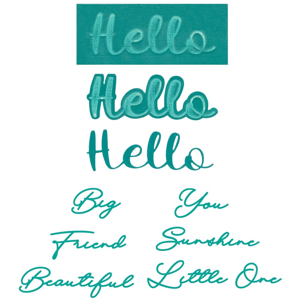 Sizzix Thinlits Die Set 10/Pkg, Take Two's by Stacey Park-Hello