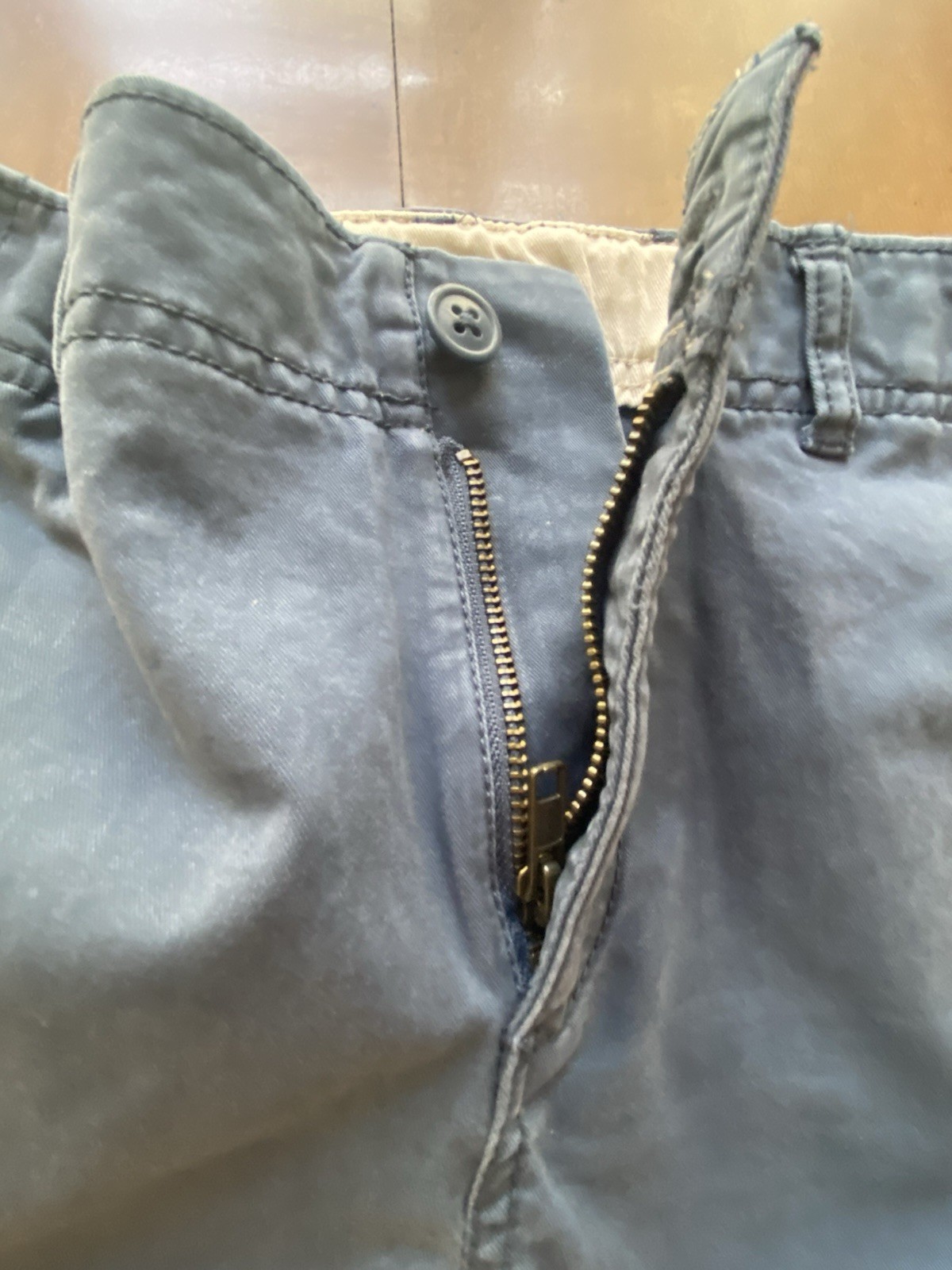 Gap Kids Size 14 Husky Blue Cargo Shorts & 14/16 Print Button Down Shirt Light