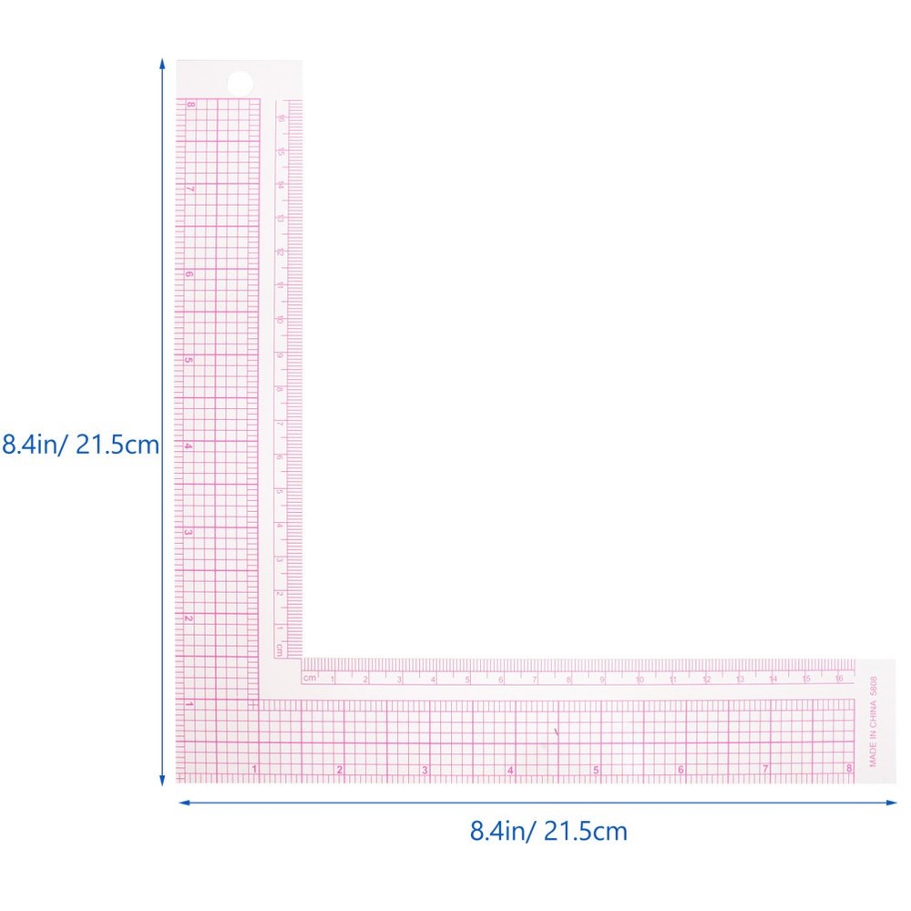 2Pcs Tailor Ruler Square Curve Ruler for Sewing and Quilting Tools