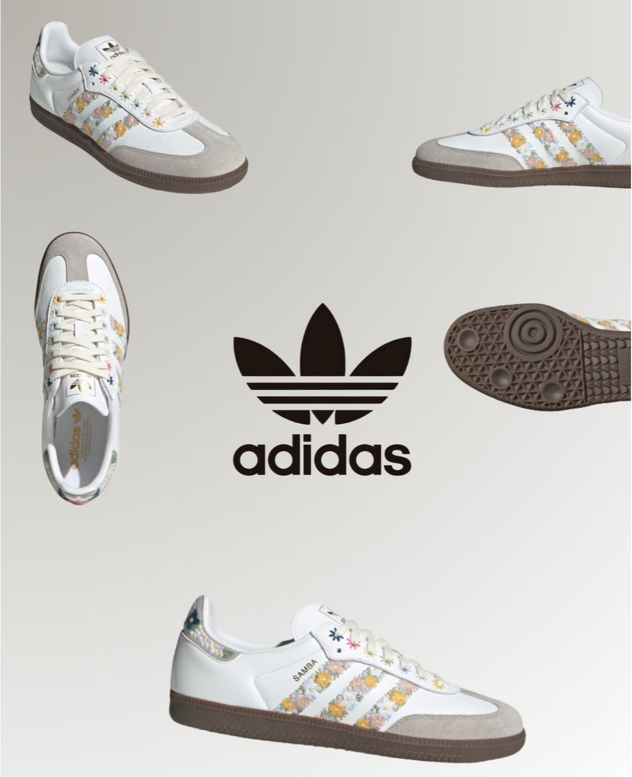 Juice x Adidas Originals SAMBA OG Low Top Skateboard Shoes Unisex White - HQ5155