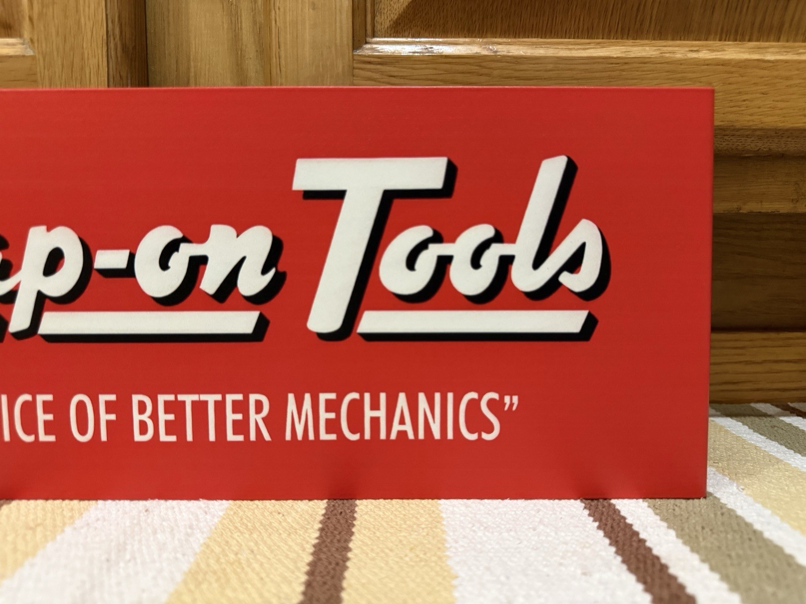 Snap-On Tools Sign Mechanic Garage Gas Oil Double Sided Vintage Style Wall Decor