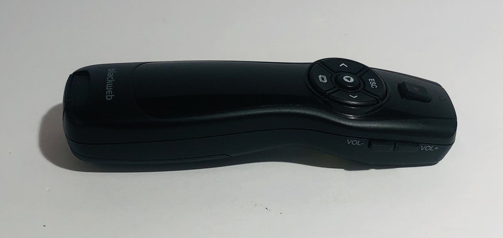 blackweb Wireless Presenter Pointer 2.4GHz USB Receiver 8 Buttons BWA18H0013