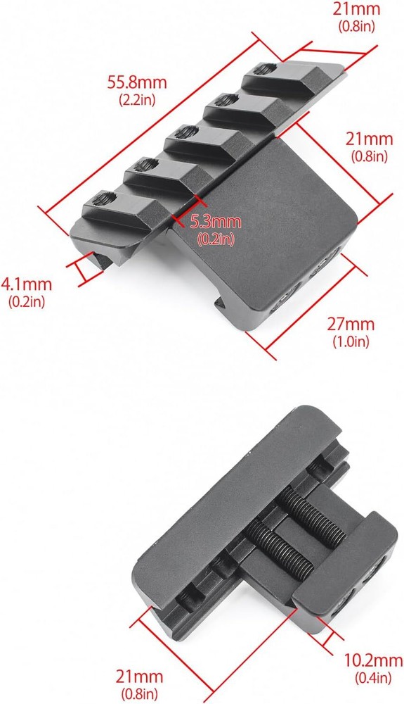 Tactical Offset Adjustable MLOK Picatinny Flashlight Mount for M300 X300 Light