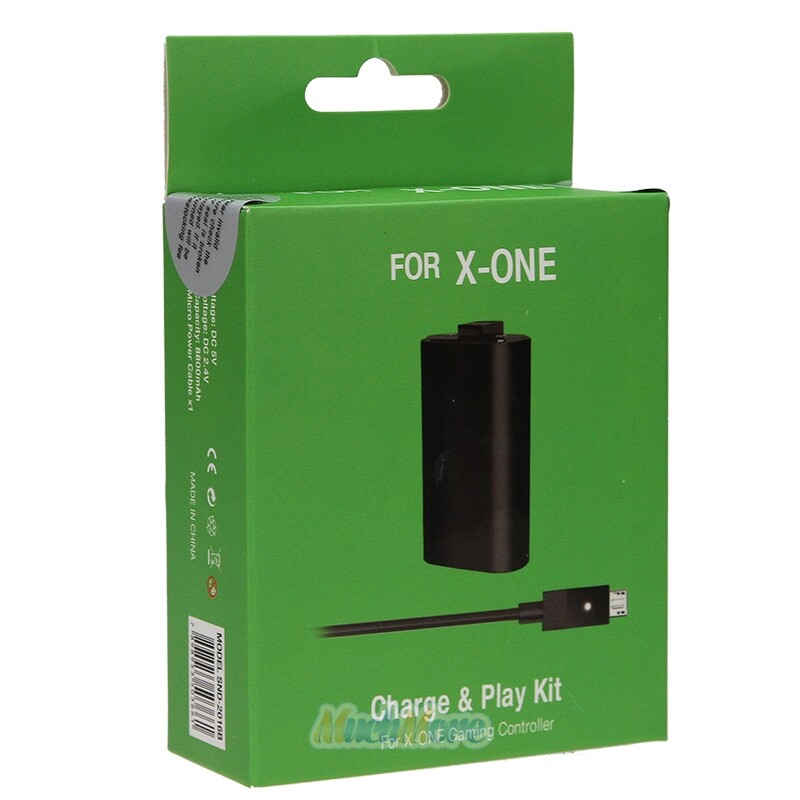 For XBOX One Controller 1400mAh Rechargeable Battery Pack w/ 9ft Charging Cable