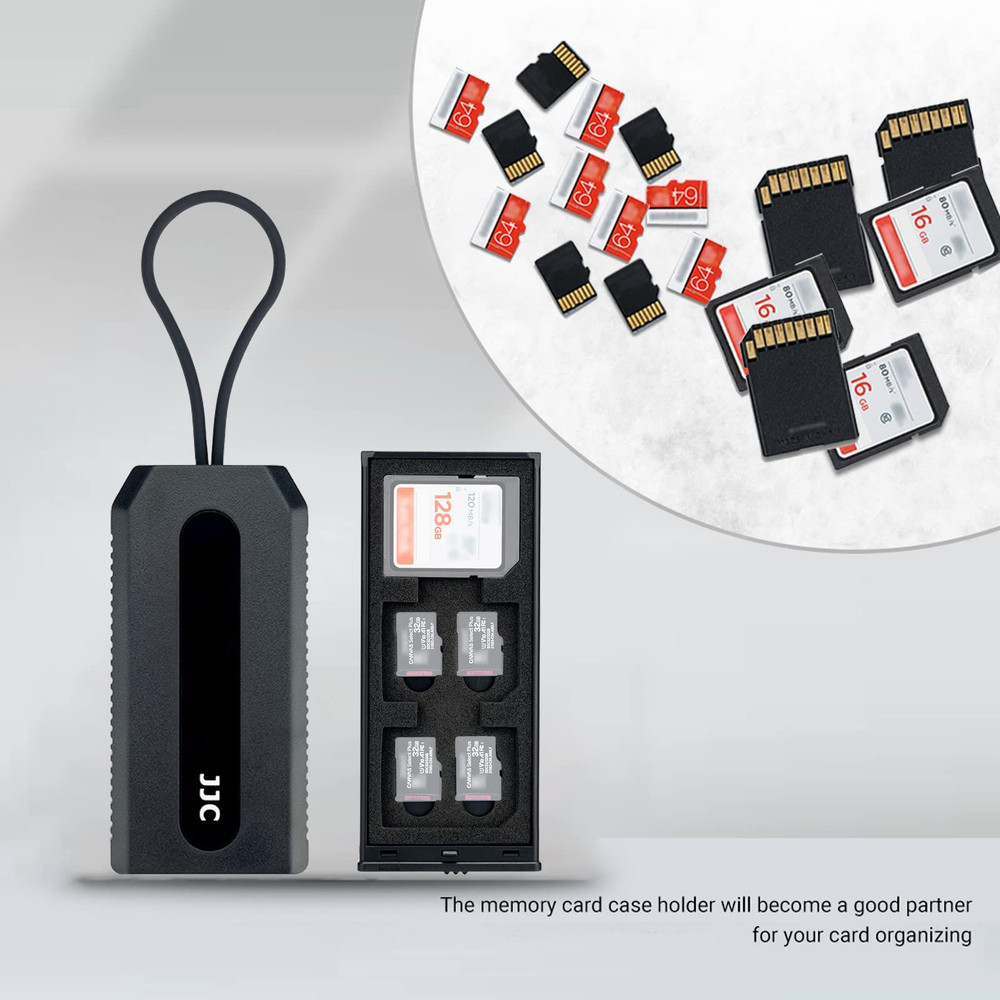 18 Slots Memory Card Case - 18 (12 Micro SD + 6 SD), Black